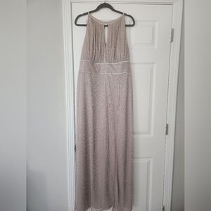 Oleg Cassini Shimmering Maxi Dress in Blush